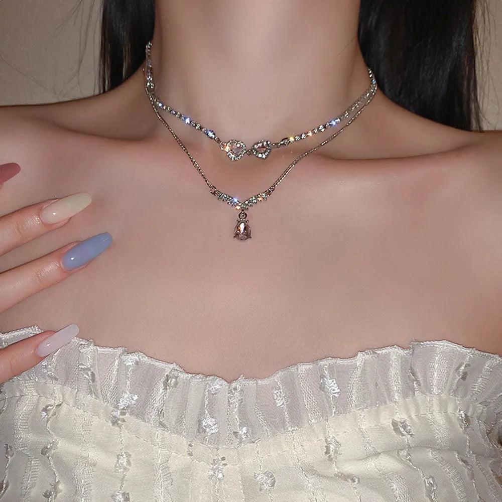 Colar Feminino de Luxo Aço Banhado