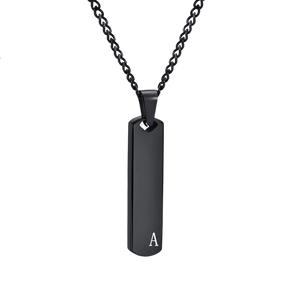 Colar Masculino Tag Personalizada Letra Banhado