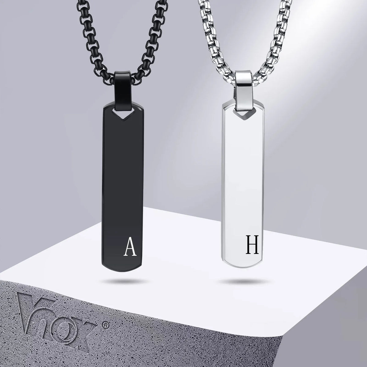 Colar Masculino Tag Personalizada Letra Banhado