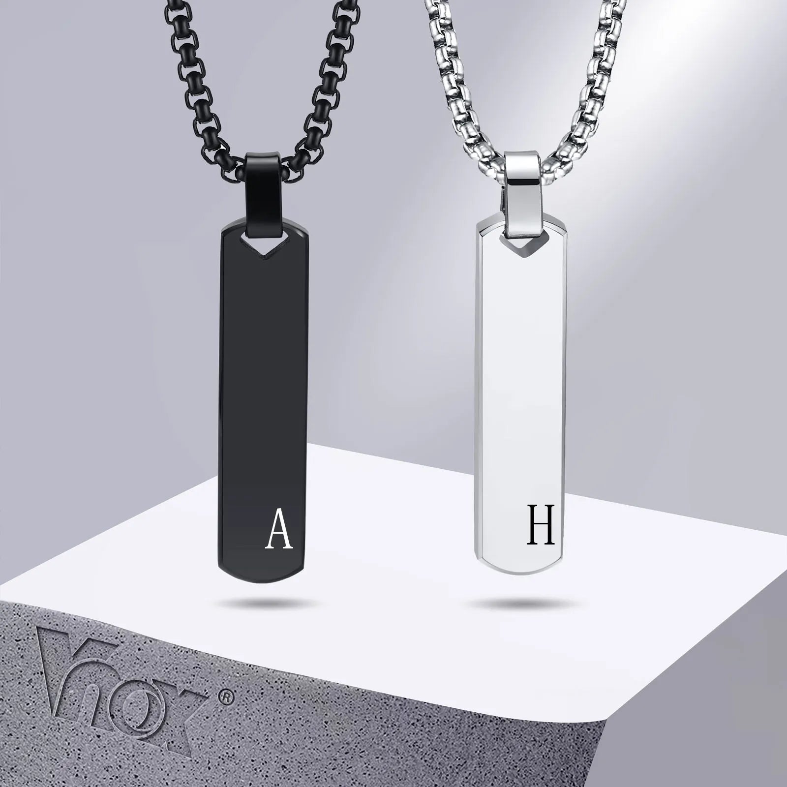 Colar Masculino Tag Personalizada Letra Banhado