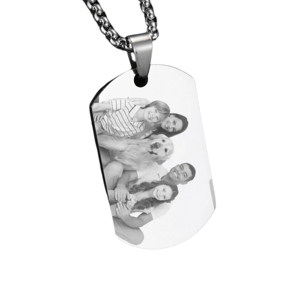 Colar Tag Exercíto Família Personalizado Banhado