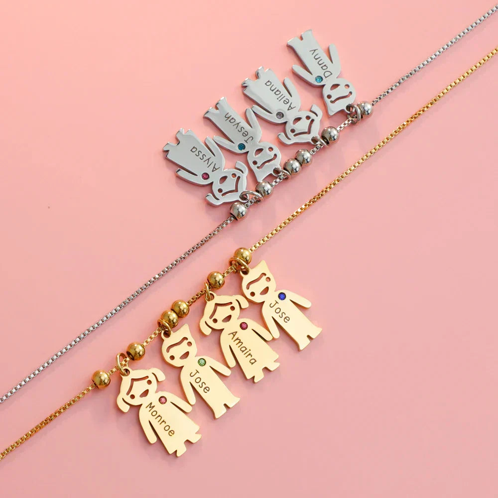 Colar Feminino Personalizado Meus Filhos Banhado
